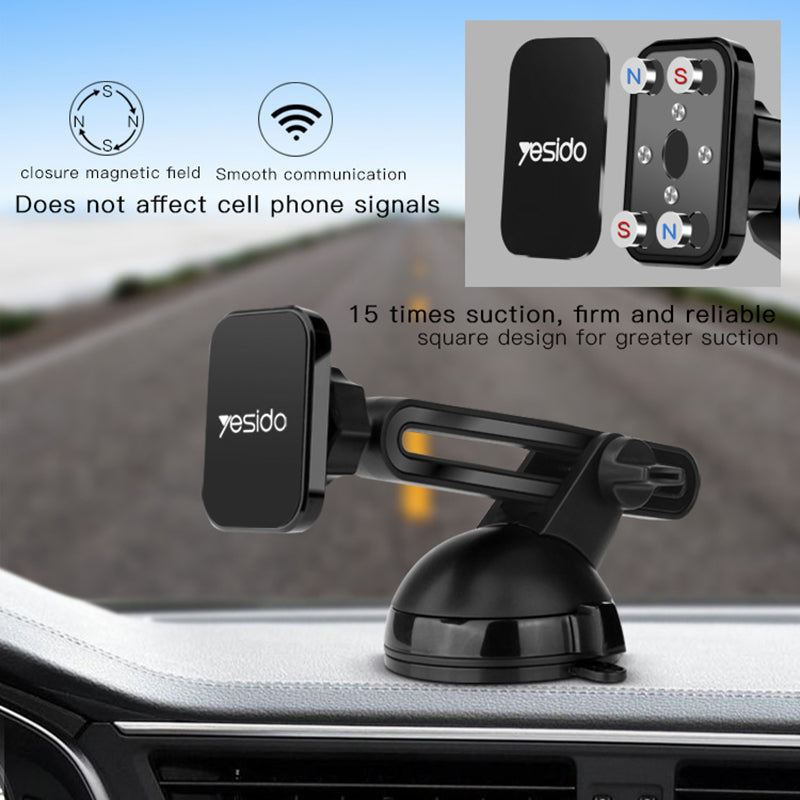 YESIDO C39 Universal Dashboard Sugekop Magnetisk Bilholder Telefon Holder Stander YESIDO C39 Universal Dashboard Sugekop Magnetisk Bilholder Telefon Holder Stander